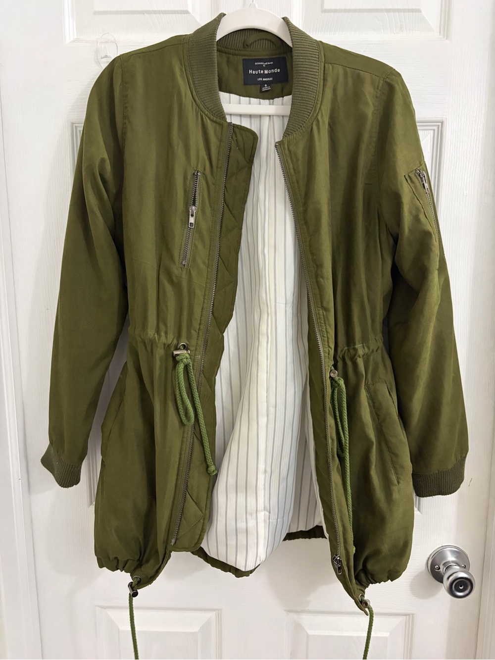 Haute Monde Olive Field Jacket - Olive Green. Size small. $15